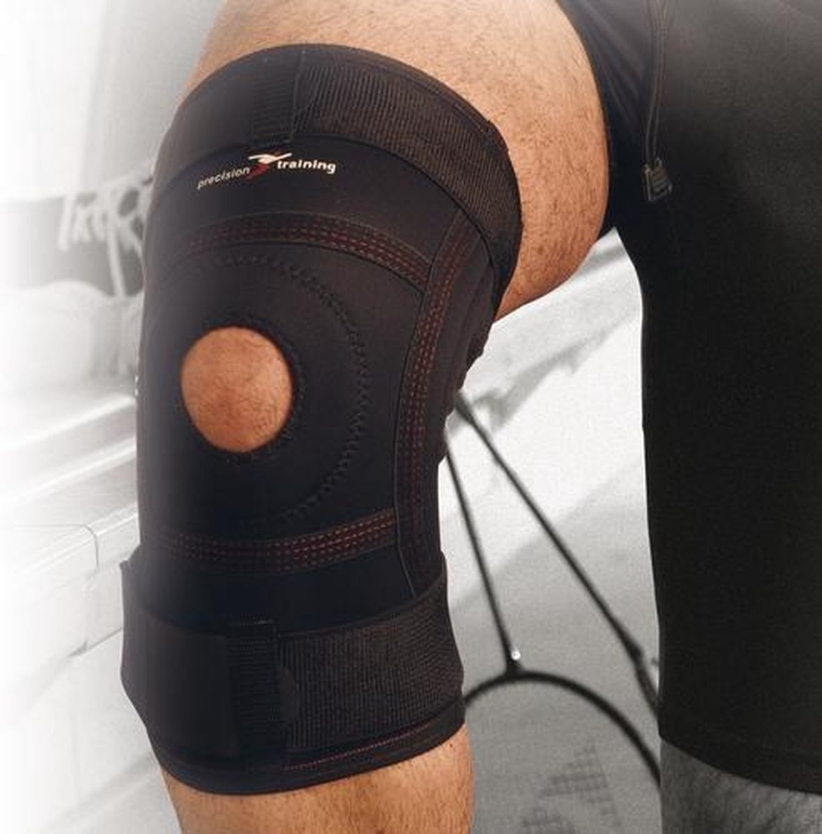 Precision Kniebrace Neopreen/nylon Zwart Maat L