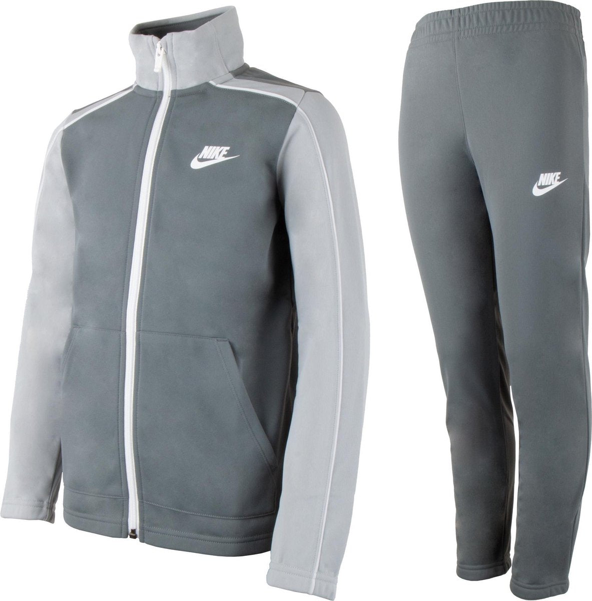 Nike Nike Sportswear Futura Trainingspak - Maat 134  - Meisjes - grijs - lichtgrijs