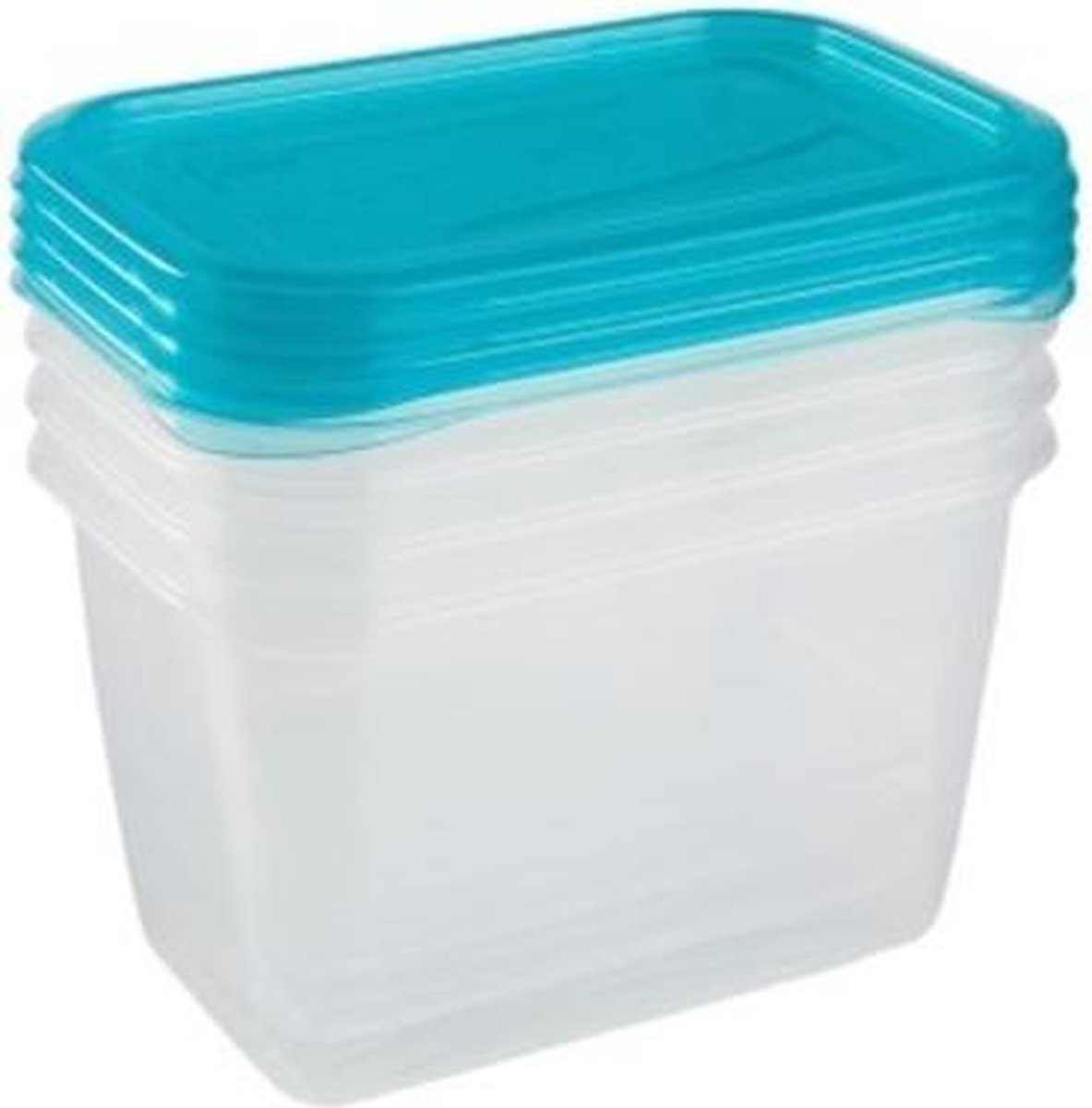 FREDO FRESH VERSHOUDDOZEN TRANSP/BLAUW SET 4  15X10X08 -  0.75L KEEEPER 30673