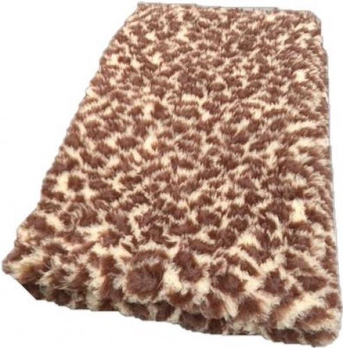 Vetbed - hondendeken Luipaard Bruin latex anti-slip 75 x 50 cm