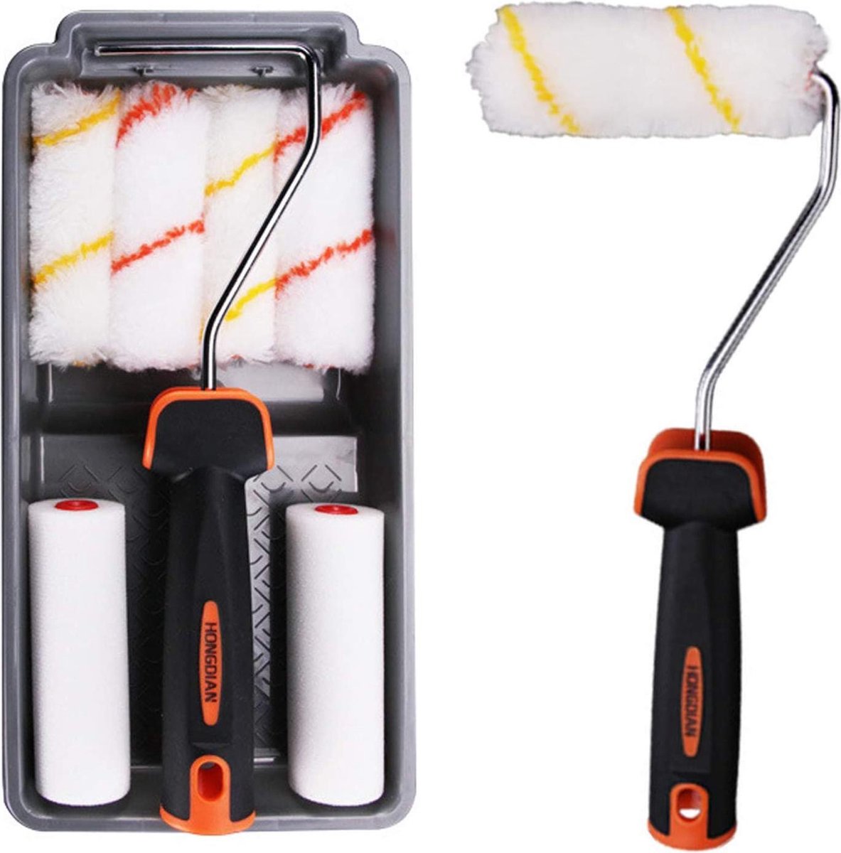 LIJMROLLER - ZINAPS 8 Stuk Verf Roller Handvat Set Paint Roller Mini Paint Roller Set Verf Roller Borstel Roller Borstel Mini Schuim Paint Roller Roller Paint Rollers Compleet Huis Schilderen Set voor het decoreren van muren en huis (WK 02129)