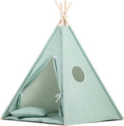 Tipi Tent / Speeltent Kinderkamer Minty Green - Speeltent voor Kinderen - Kindertent - Indianentent - Wigwam 100x100x120cm