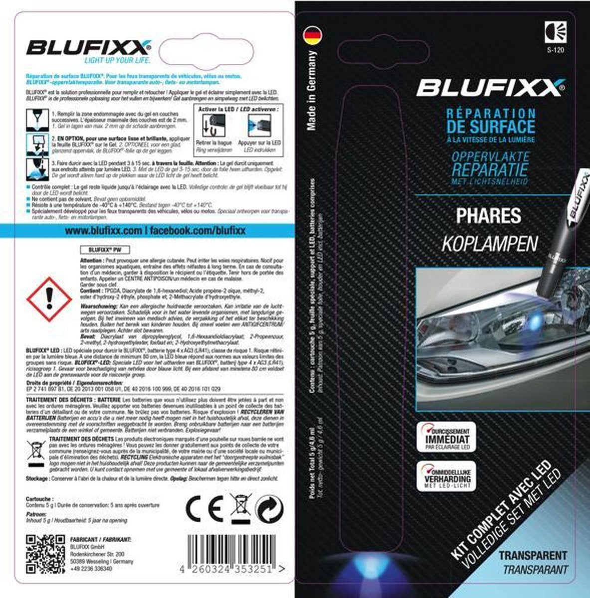 Blufixx reparatieset koplampen transparant