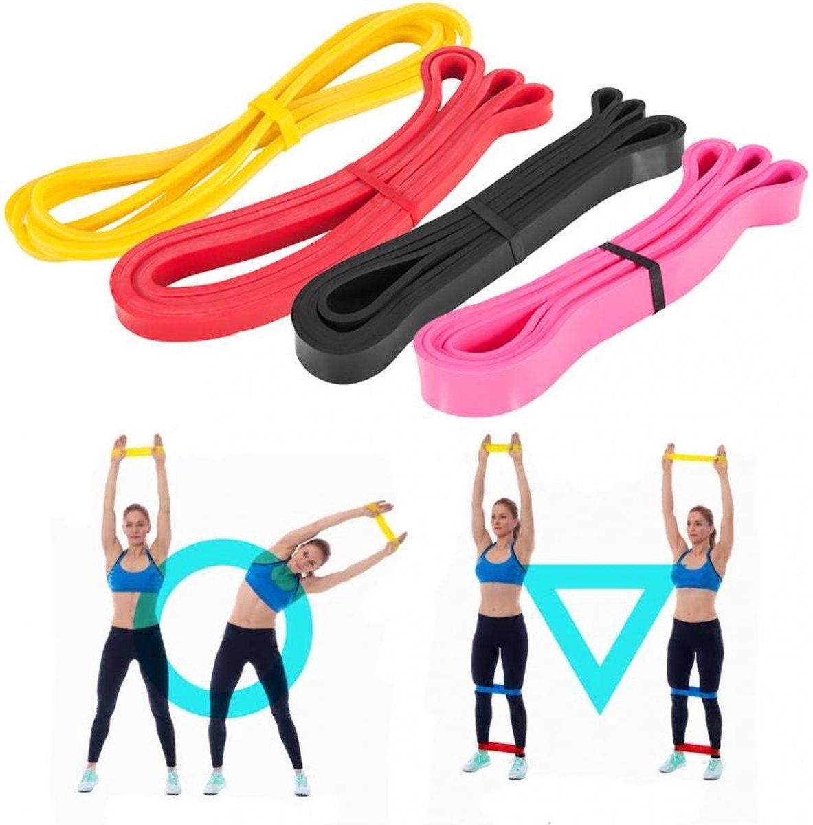 Voordeelset - weerstandsbanden - fitness elastiek - resistance band