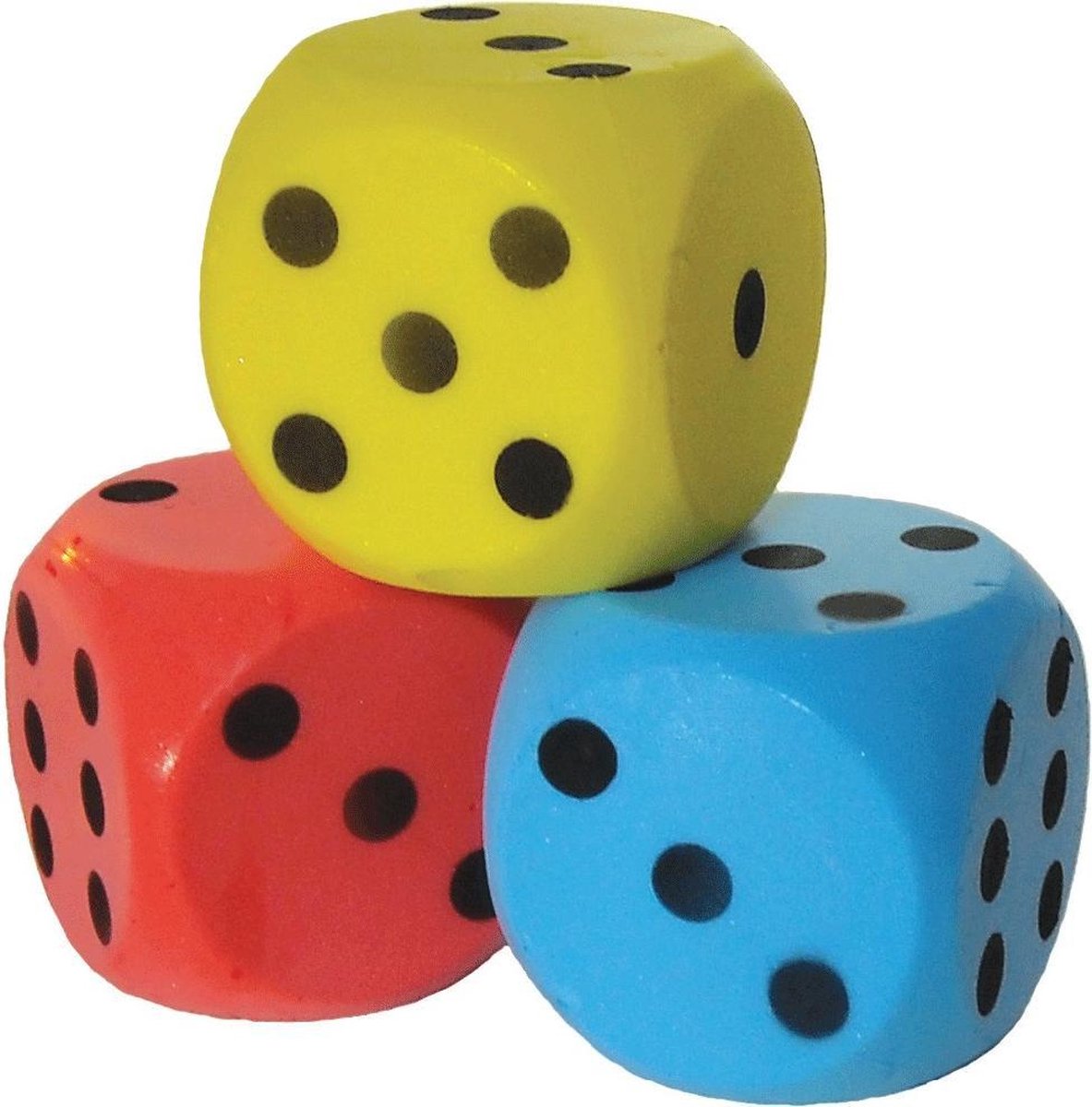 Atabiano - Dobbelsteen - Foam - Geel - 15cm
