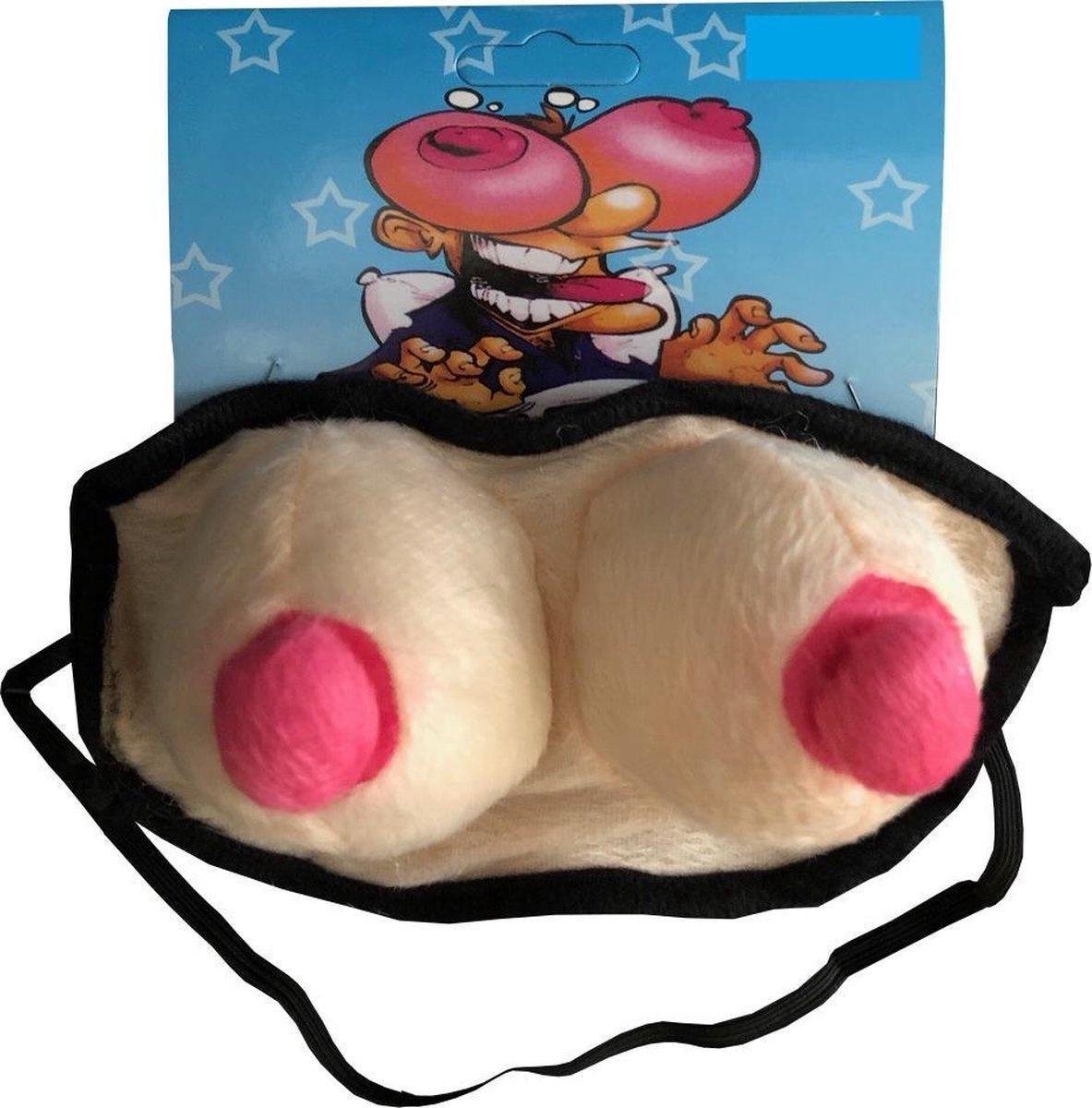 Vrijgezellenfeest Mannen - Oogmasker Borsten - Booby oogmasker - Vrijgezellen - Foute Party