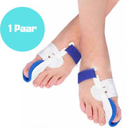 Hallux Valgus Statische Nachtspalk - Rechts + Links - Foot Pijnbestrijding - Teen Separator  - Duim Corrector - Blauw / Wit