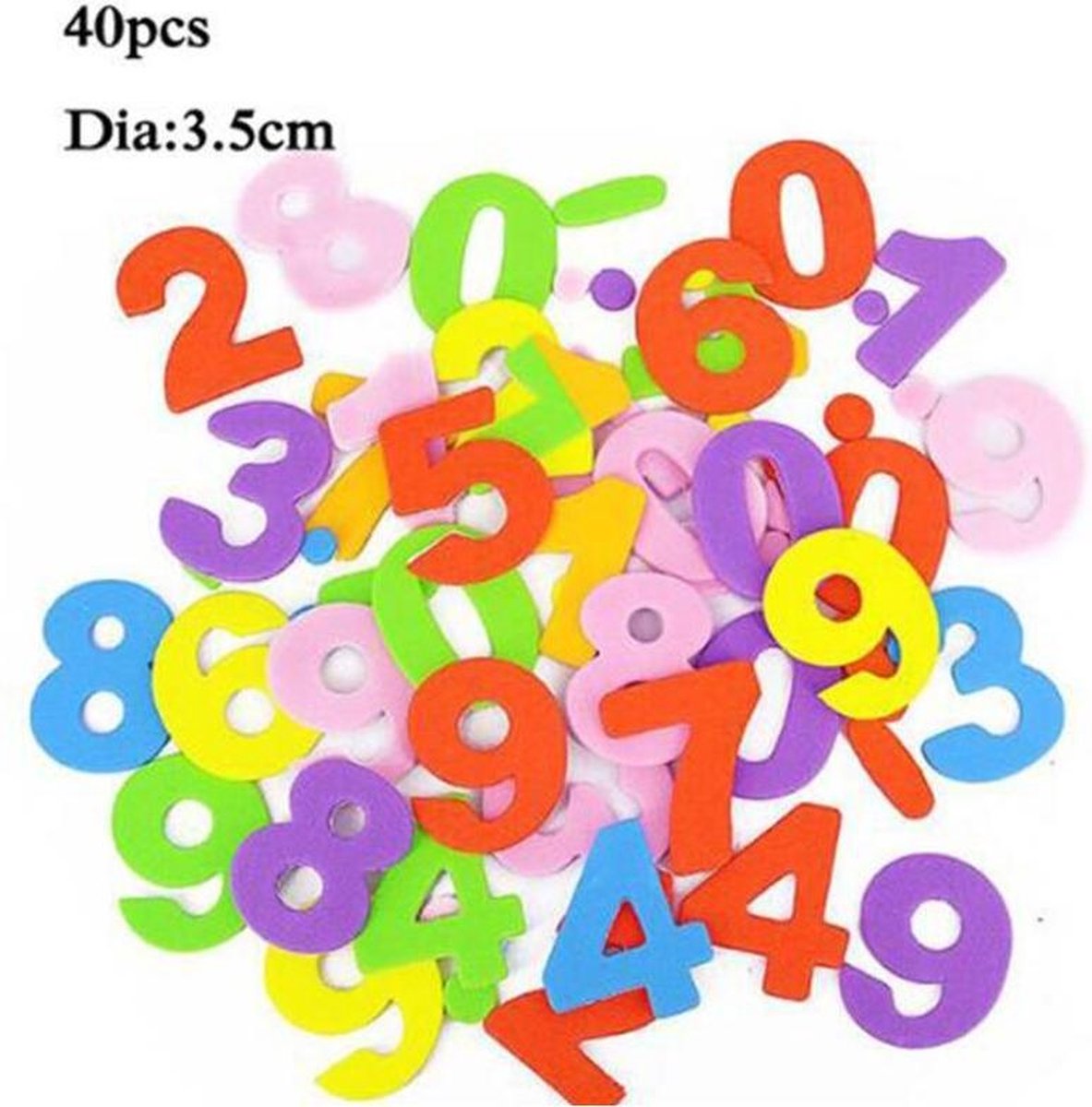 40 stuks foam stickers cijfers 3