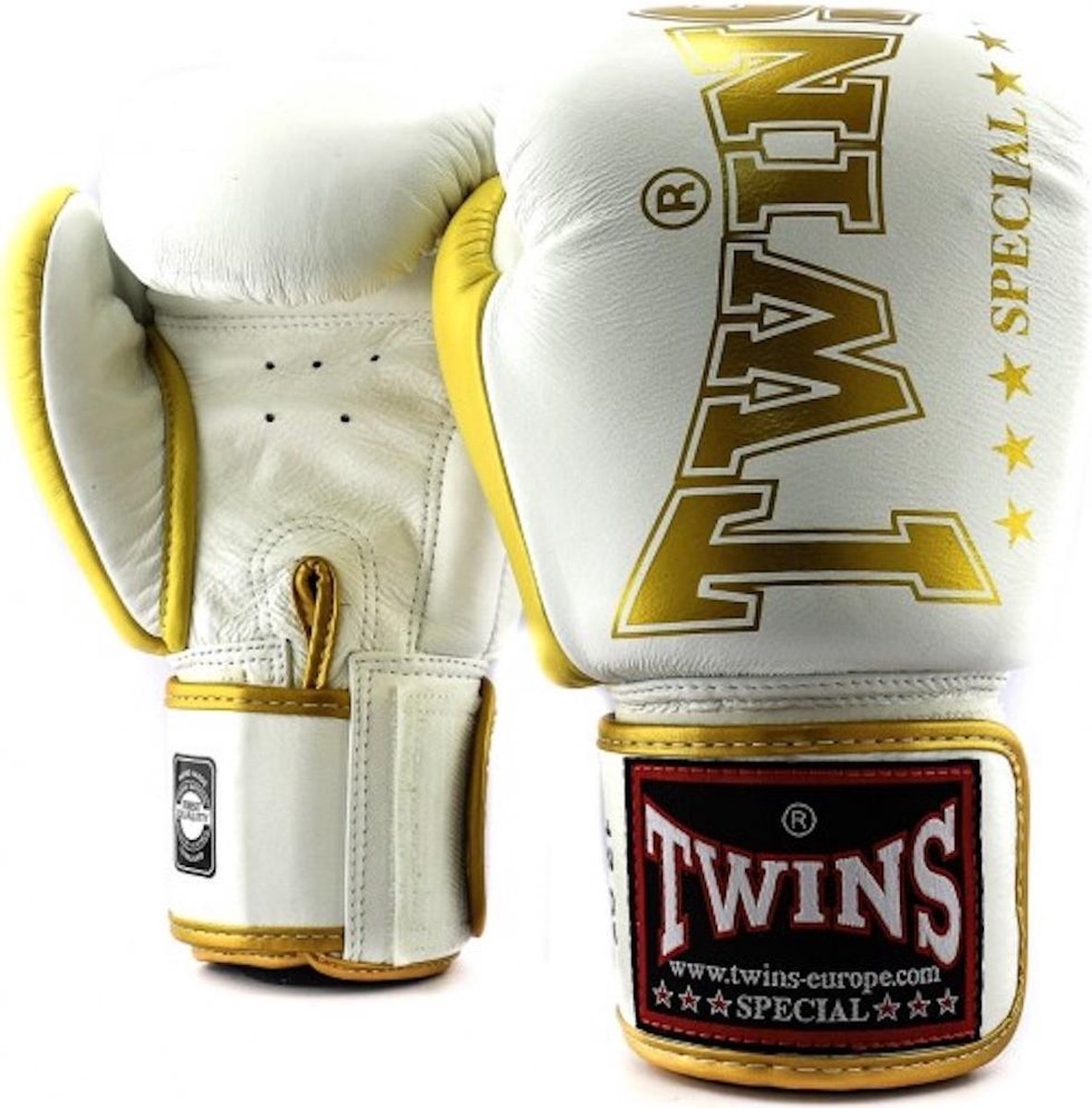 Twins (kick)bokshandschoenen BGVL8 Wit/Goud 10oz
