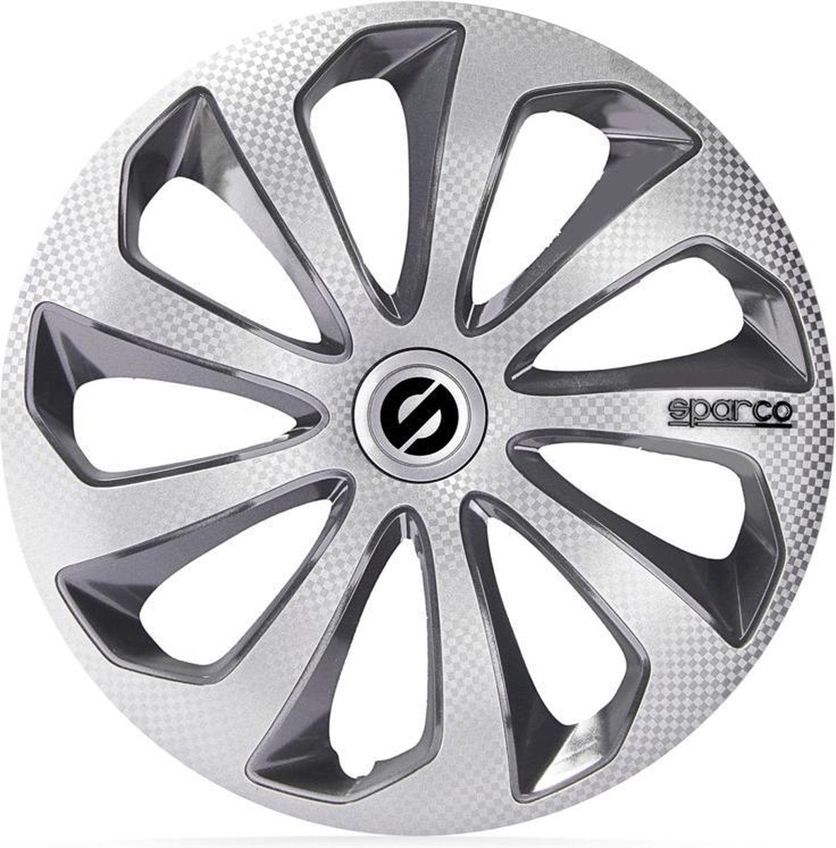 Satz Sparco Radzierblenden Sicilia 16-Zoll Silber/Grau/Karbon