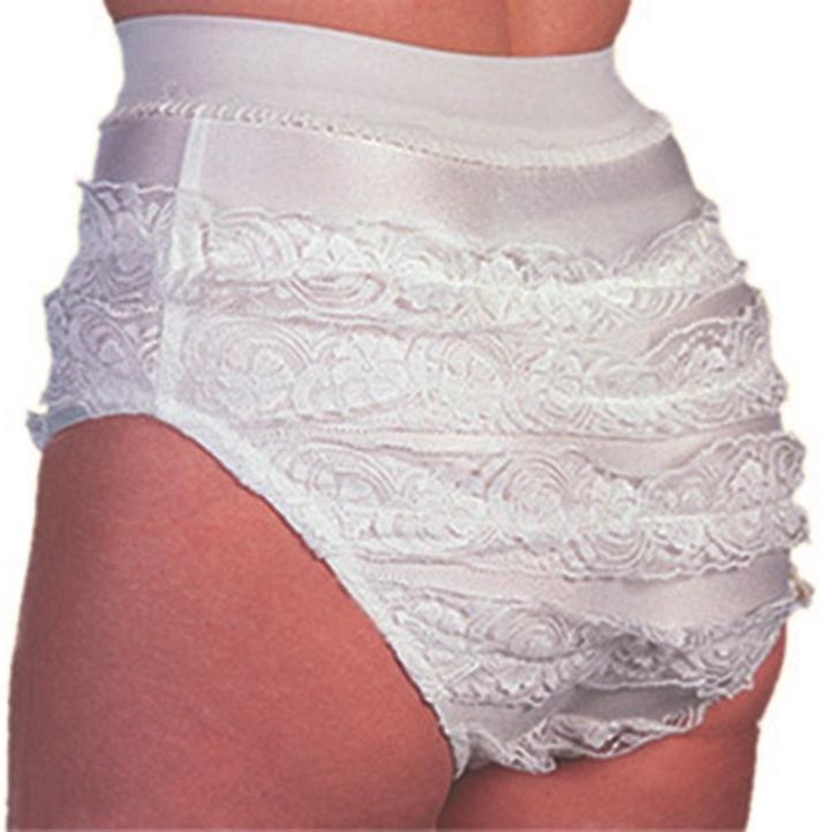 Broek met ruches wit voor kind - maat 164