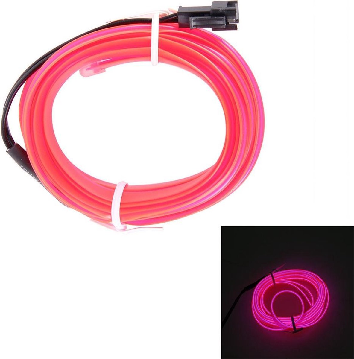 1 M Koud Licht Flexibel LEIDEN Strooklicht voor Autodecoratie (Roze Licht)