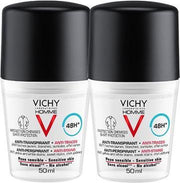 Vichy Homme Vichy Vichy Deodorantdorant roller 48 uur anti-vlekken - 2x50ml