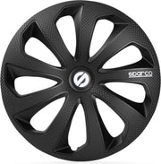 Satz Sparco Radzierblenden Sicilia 15-Zoll Schwarz/Karbon