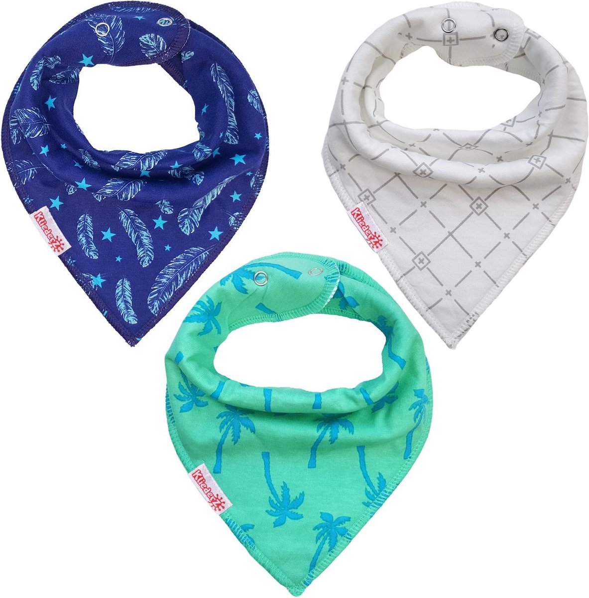 Slabbetjes baby jongens | Bandana kwijlslab | 3 stuks slabbers BB02a