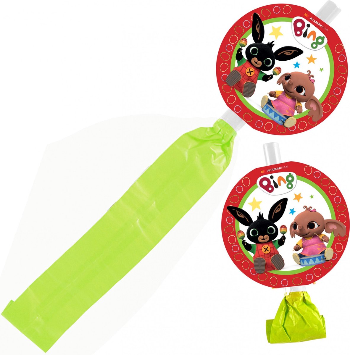 Bing Roltongen Junior Groen/rood 6 Stuks