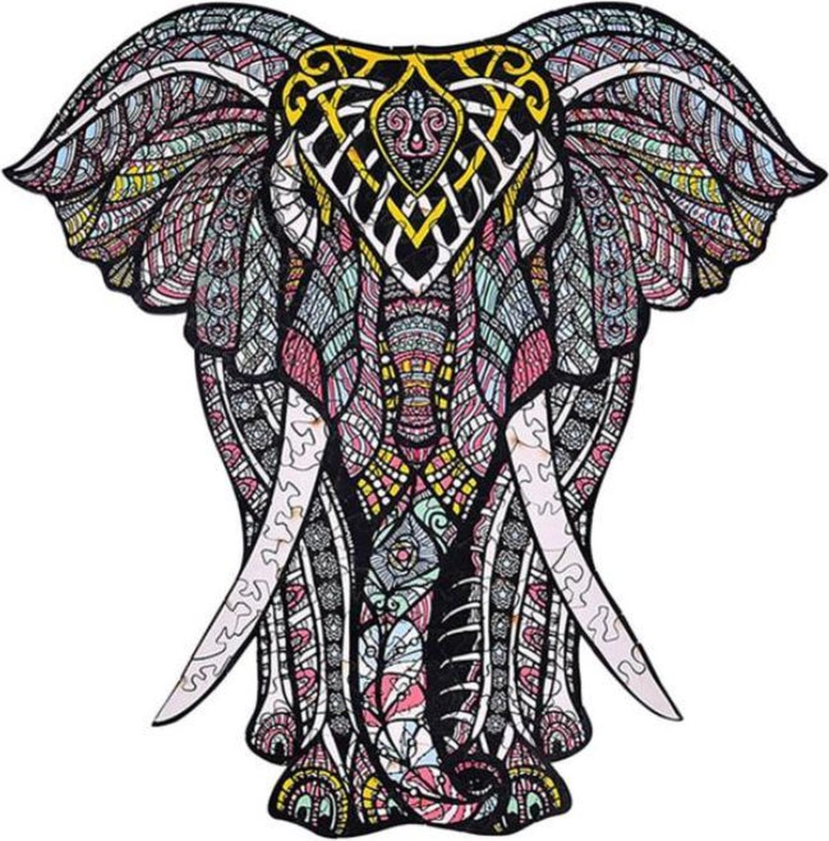 Mystery Elephant 019 A3 | Legpuzzel olifant |houten puzzel | 173 stukjes | jigsaw houten dierenpuzzel| meer dan 50 verschillende modellen