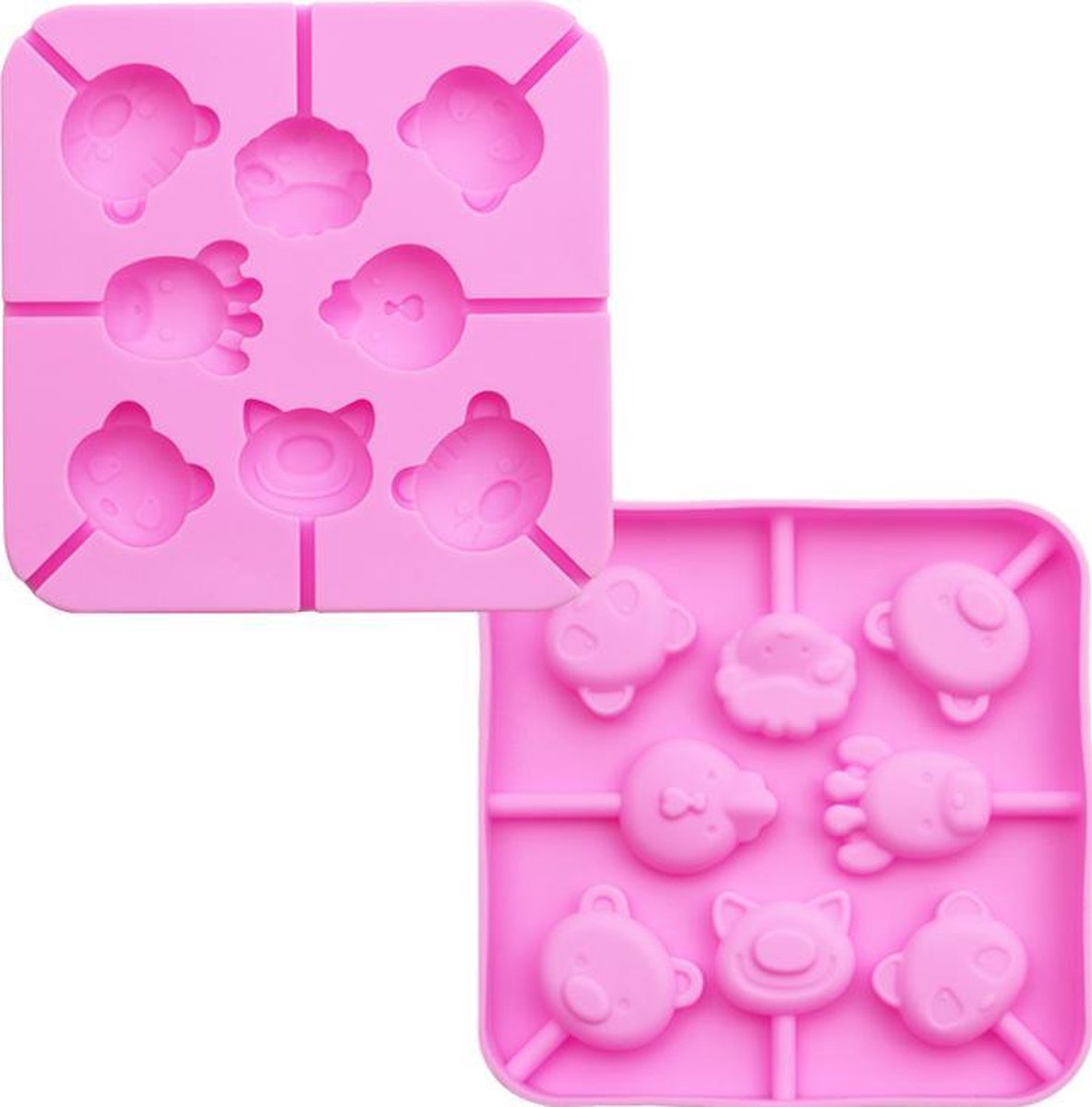 ProductGoods - Siliconen Paasthema2 Bakvorm - 8 Stuks - Pasen - Bakvormen - Siliconen bakvormen