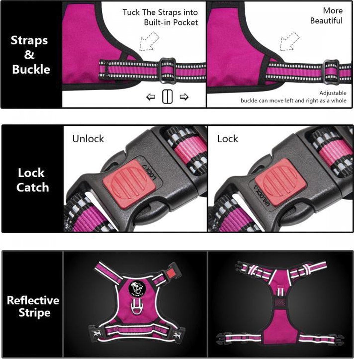 Frenkiez Reflective No Pull Comfort Harness