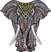 Mystery Elephant 019 A4| Legpuzzel olifant| houten puzzel | 124 stukjes | dierenpuzzel| meer dan 50 verschillende modellen