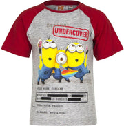 Minion t-shirt - Undercover - rood/grijs - maat 104 (4 jaar)