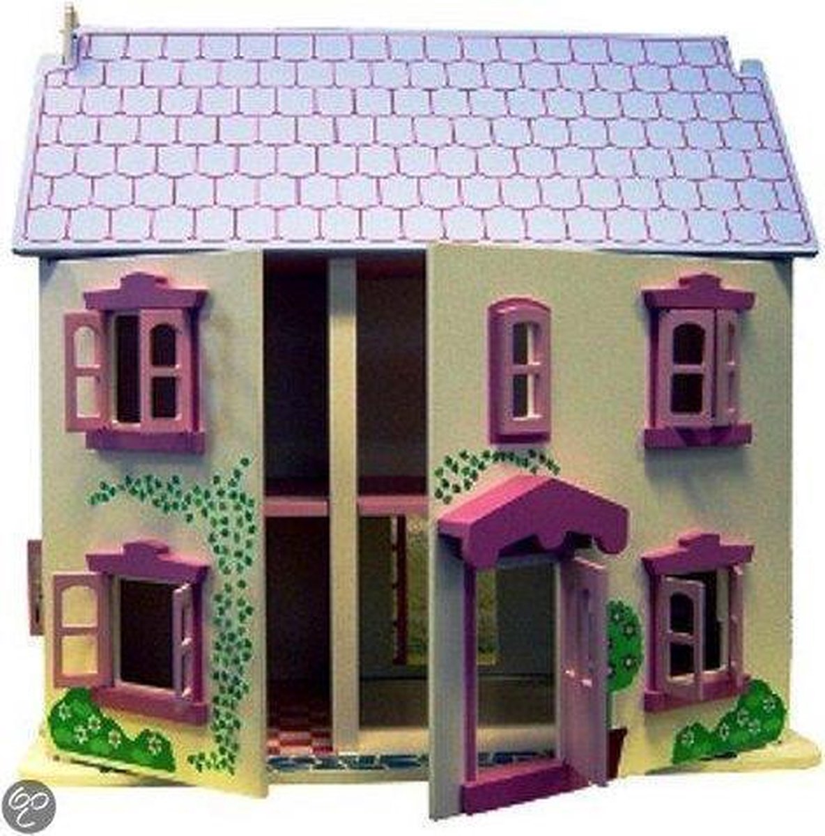 Houten poppenhuis roze Charl's Toys