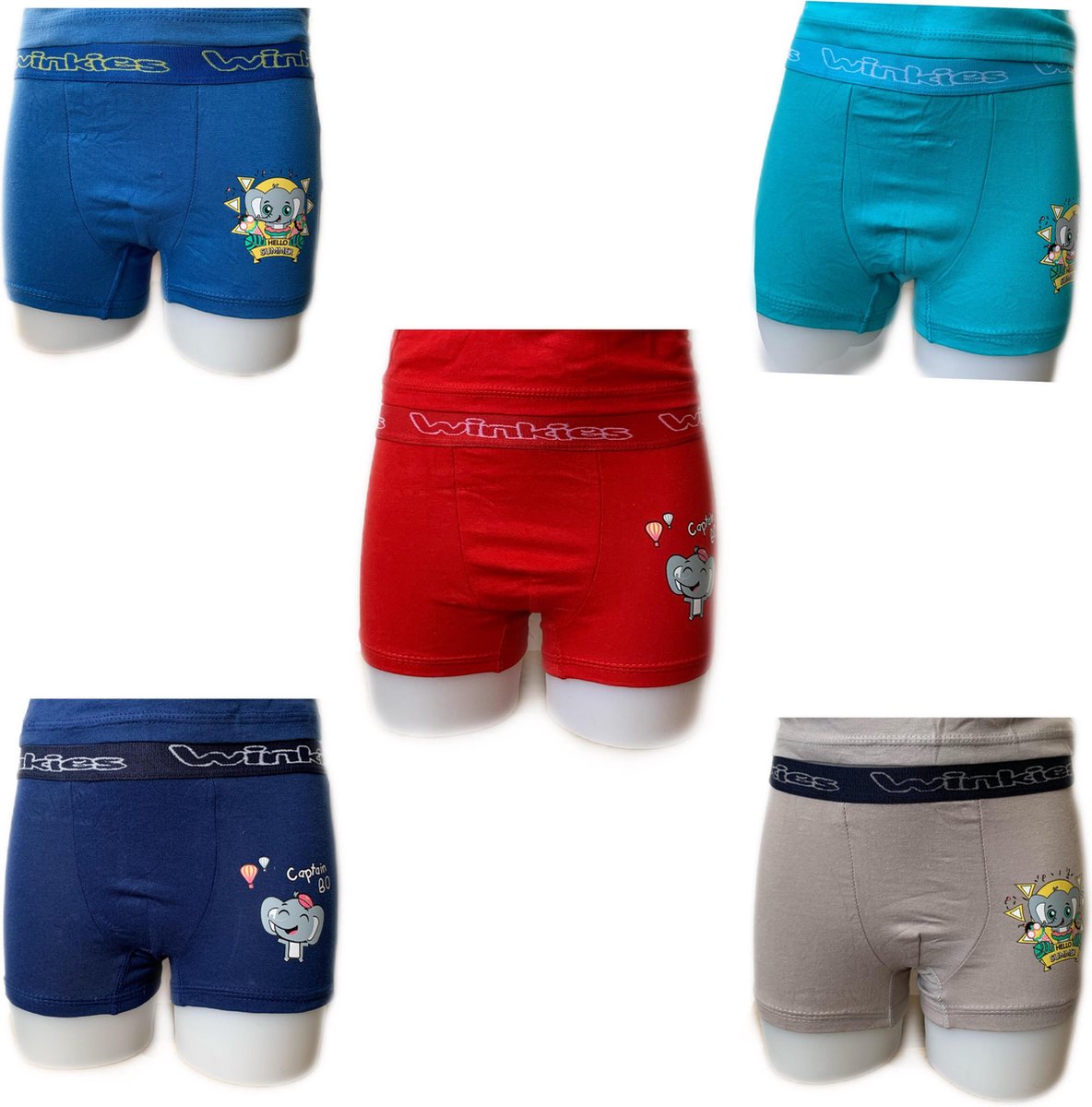 Embrator 5-stuks jongens Boxershort mix Bo maat 92/98