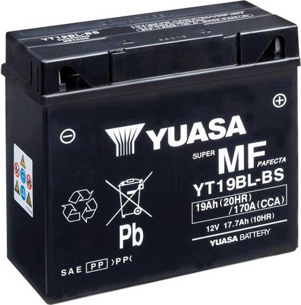 Yuasa Yt19Bl-Bs Accu Agm 12V 19Ah 185X81X170