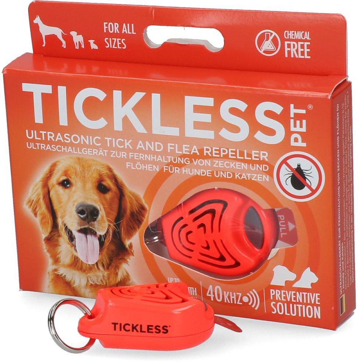 Tickless teek en vlo afweer voor hond en kat oranje