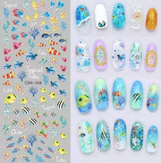 Nail art ocean visjes stickers nailart