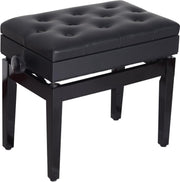 HOMCOM Pianokruk met opbergruimte - in hoogte verstelbaar - 48 - 58 cm - Klassiek