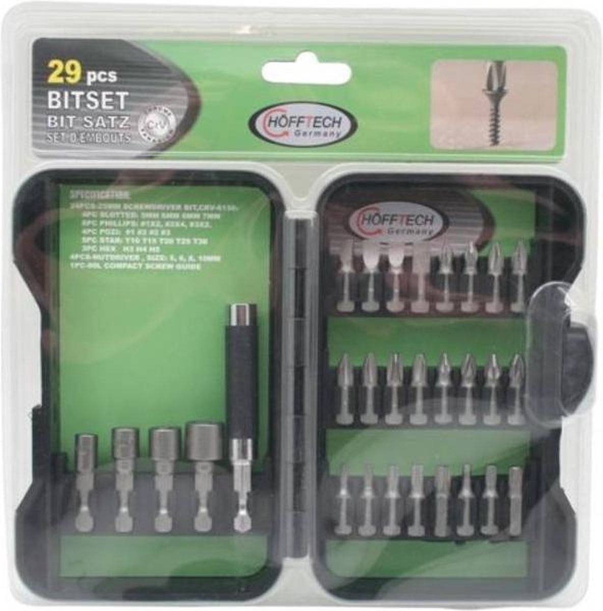 Hofftech Bitset 29 Delig - chroom vanadium