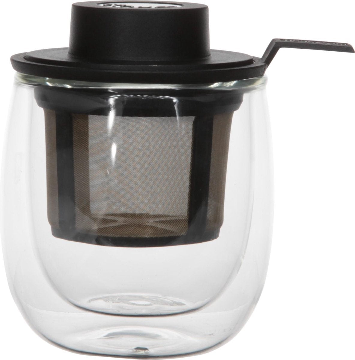 Finum Glas En Filter En Deksel - 130 ml - Zwart