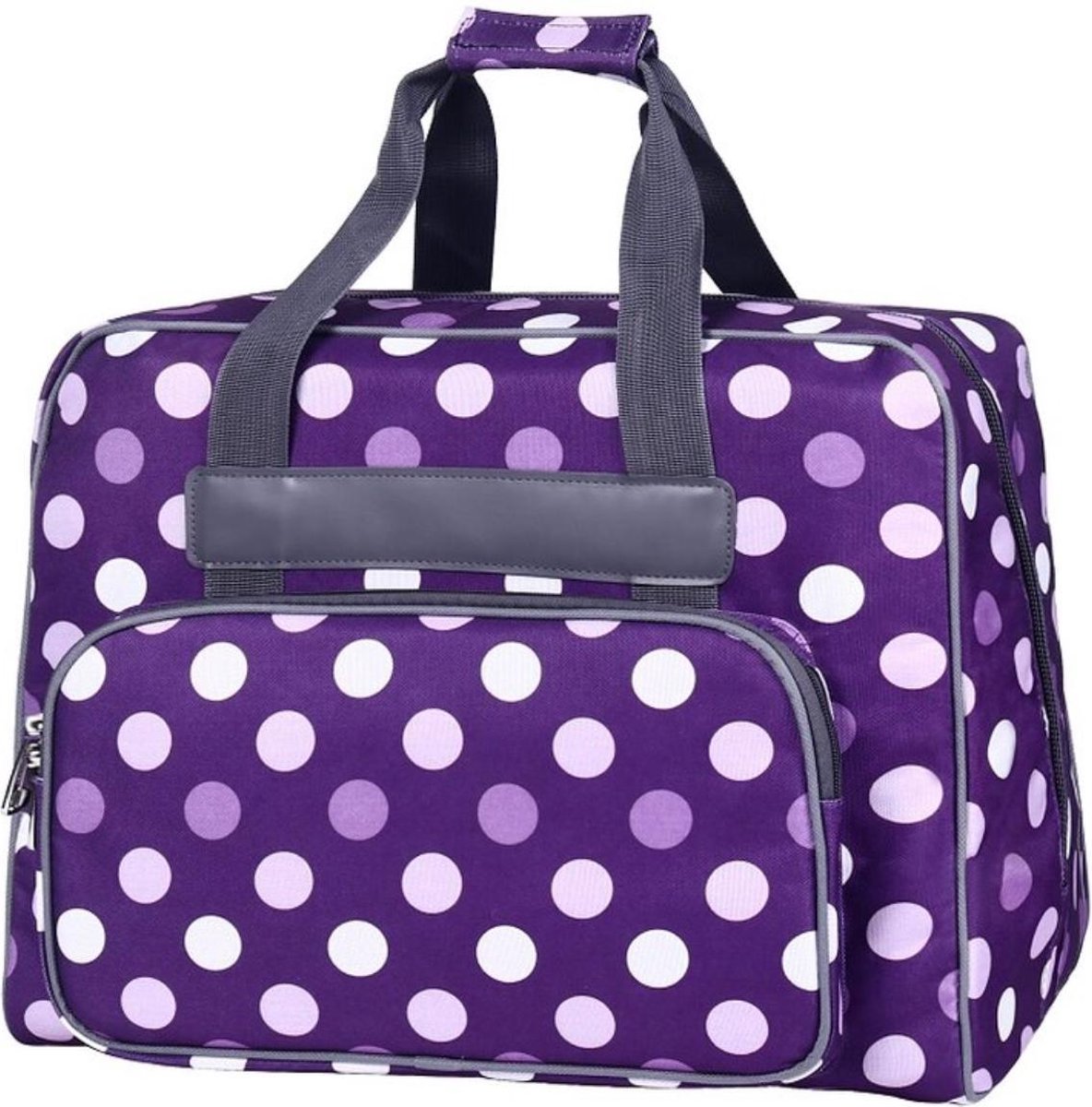 Naaimachine tas lila met polkadots