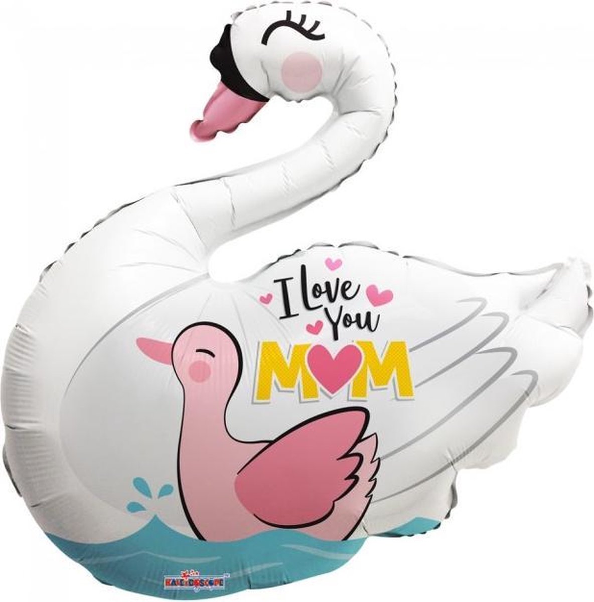 Folie ballon xl zwaan I love you mom 91