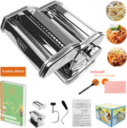 Pastamachine Pastamaker Pasta Machine Pastabijbel Pasta Kookboek - Incl. schoonmaaksetje - Incl. pastaboek via mail - RAVEG ®