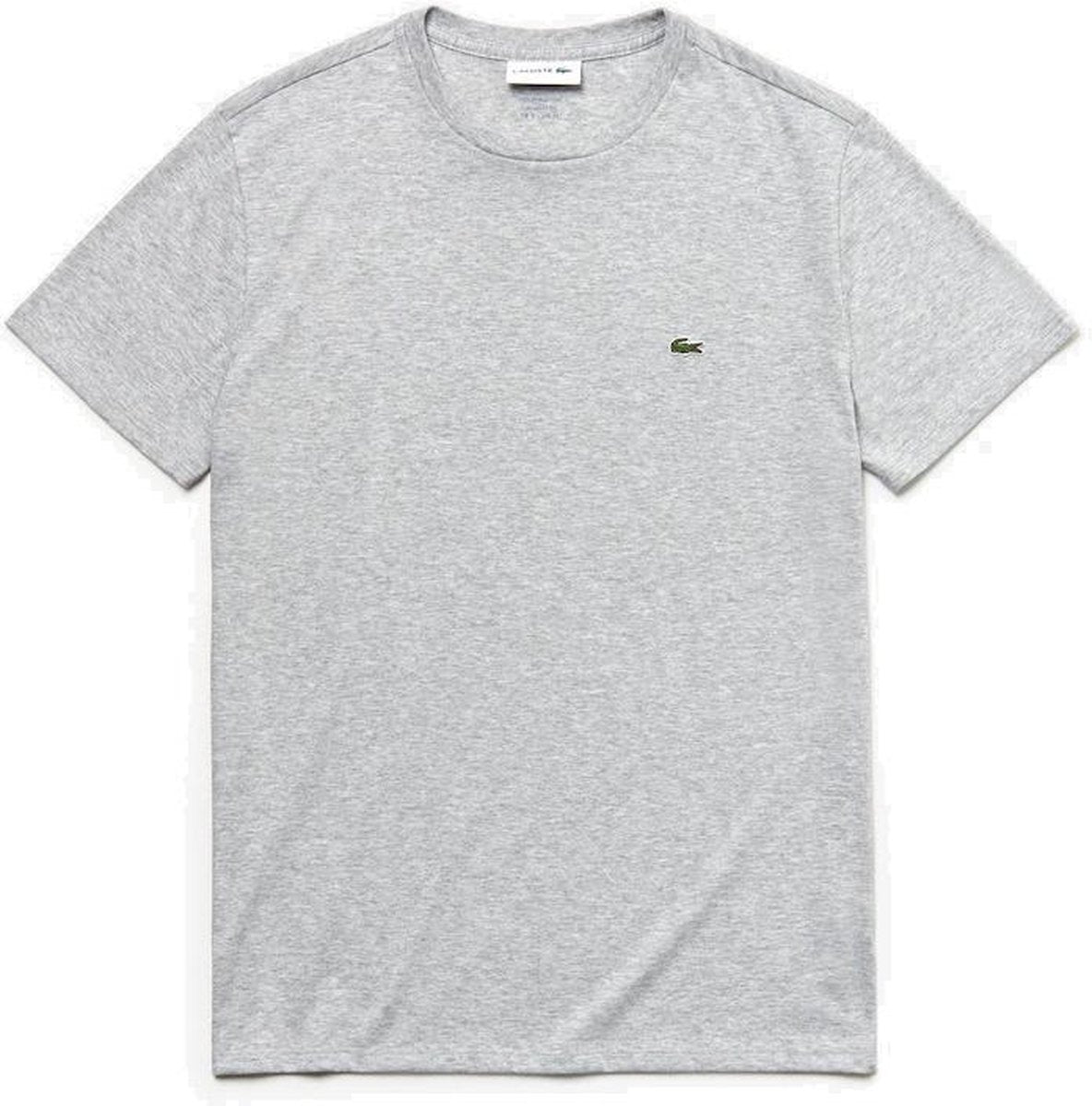 La Coste Effen + Ronde Hals heren shirt midden grijs