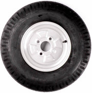 Compleet 10 inch wiel - 5.00-10 band + velg - opel steek: 4x100 - 355 kg - 4PR - 60 mm naafdiameter