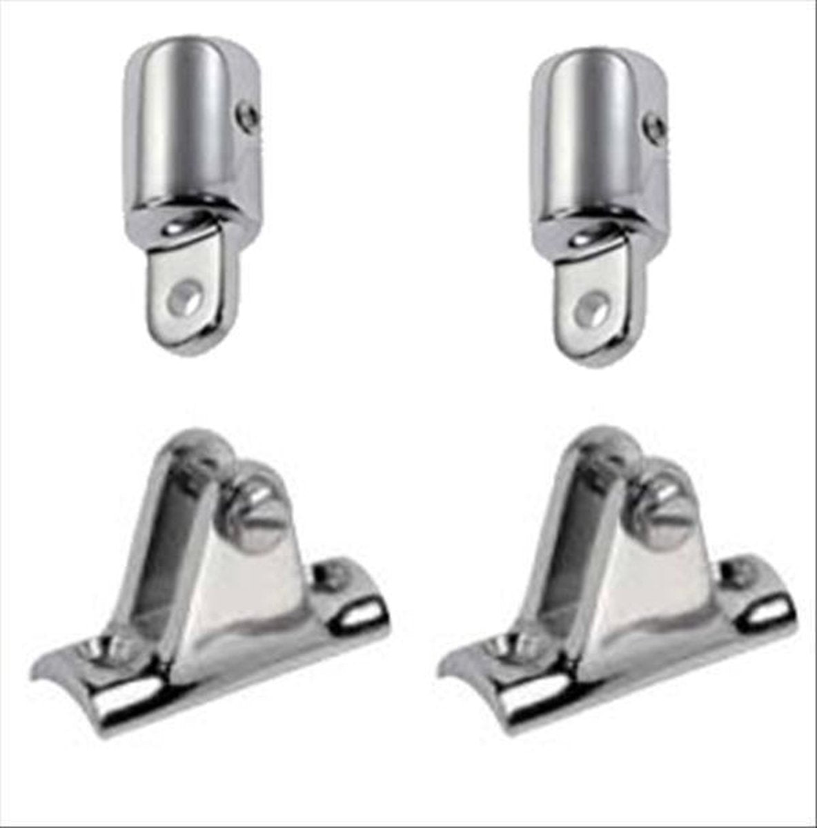 NET-238/ACC / Holle dekplaten met schroef/rvs-Bootkap koppeling-Bimini top koppeling.