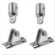 NET-238/ACC / Holle dekplaten met schroef/rvs-Bootkap koppeling-Bimini top koppeling.