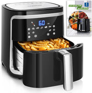 Aigostar Cube 30IBT -   XXL Digitaal Airfryer  - 7L Hetelucht Friteuse - Receptenboek - Zwart