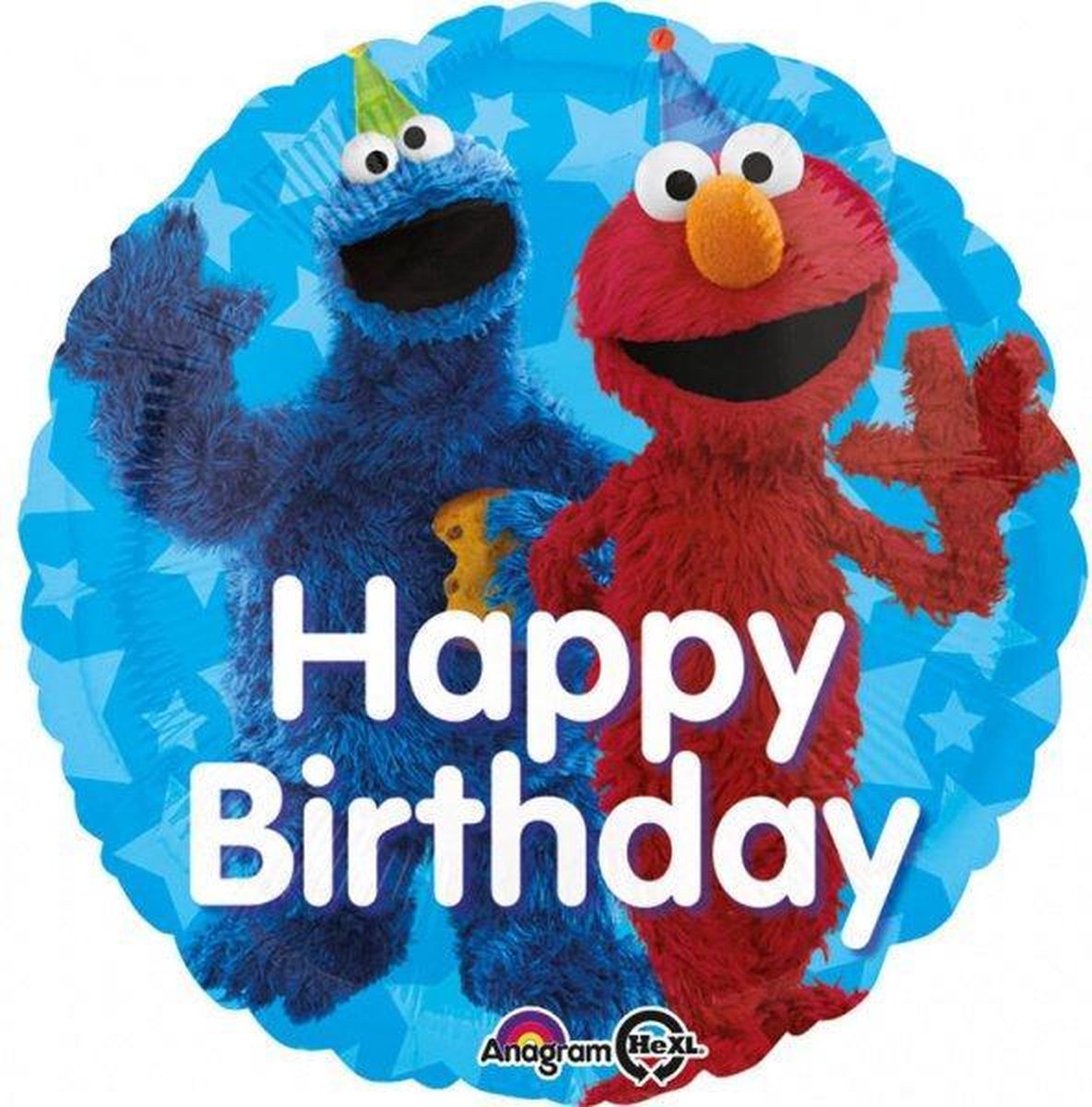 Folieballon Sesamstraat birthday (43cm)