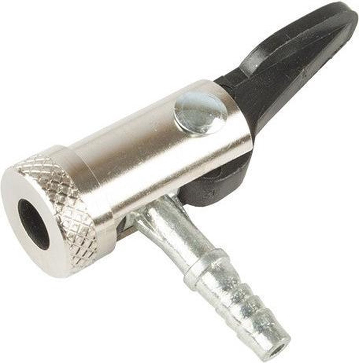 SKS pompdeel slangnippel met hevel staal chr