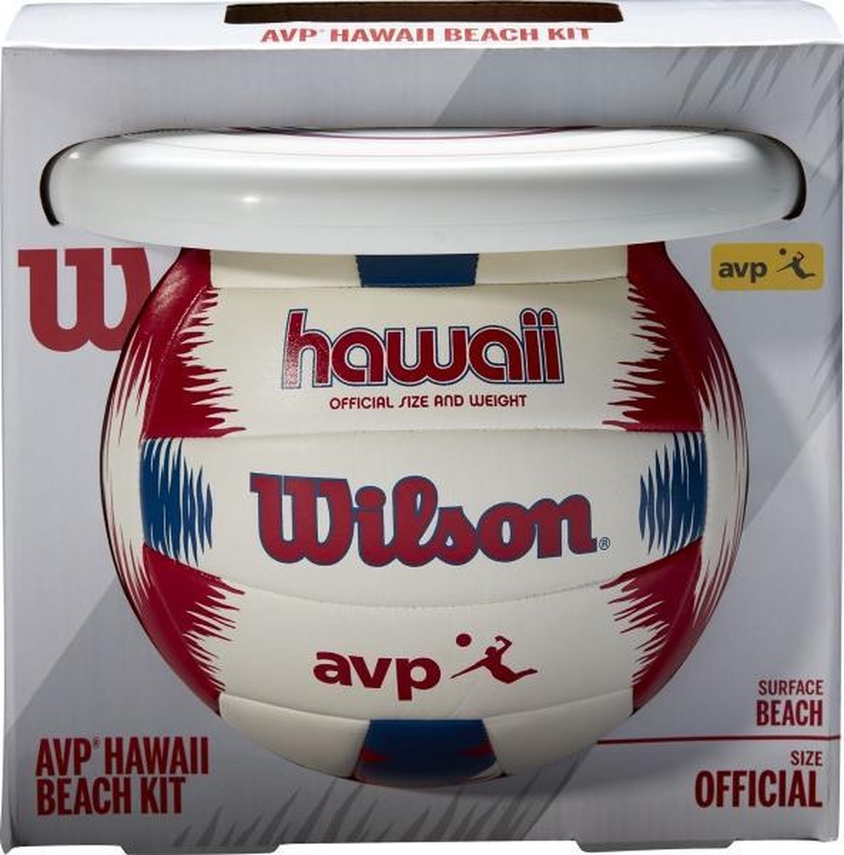 Wilson AVP Hawaii Kit - rood/wit - maat 5