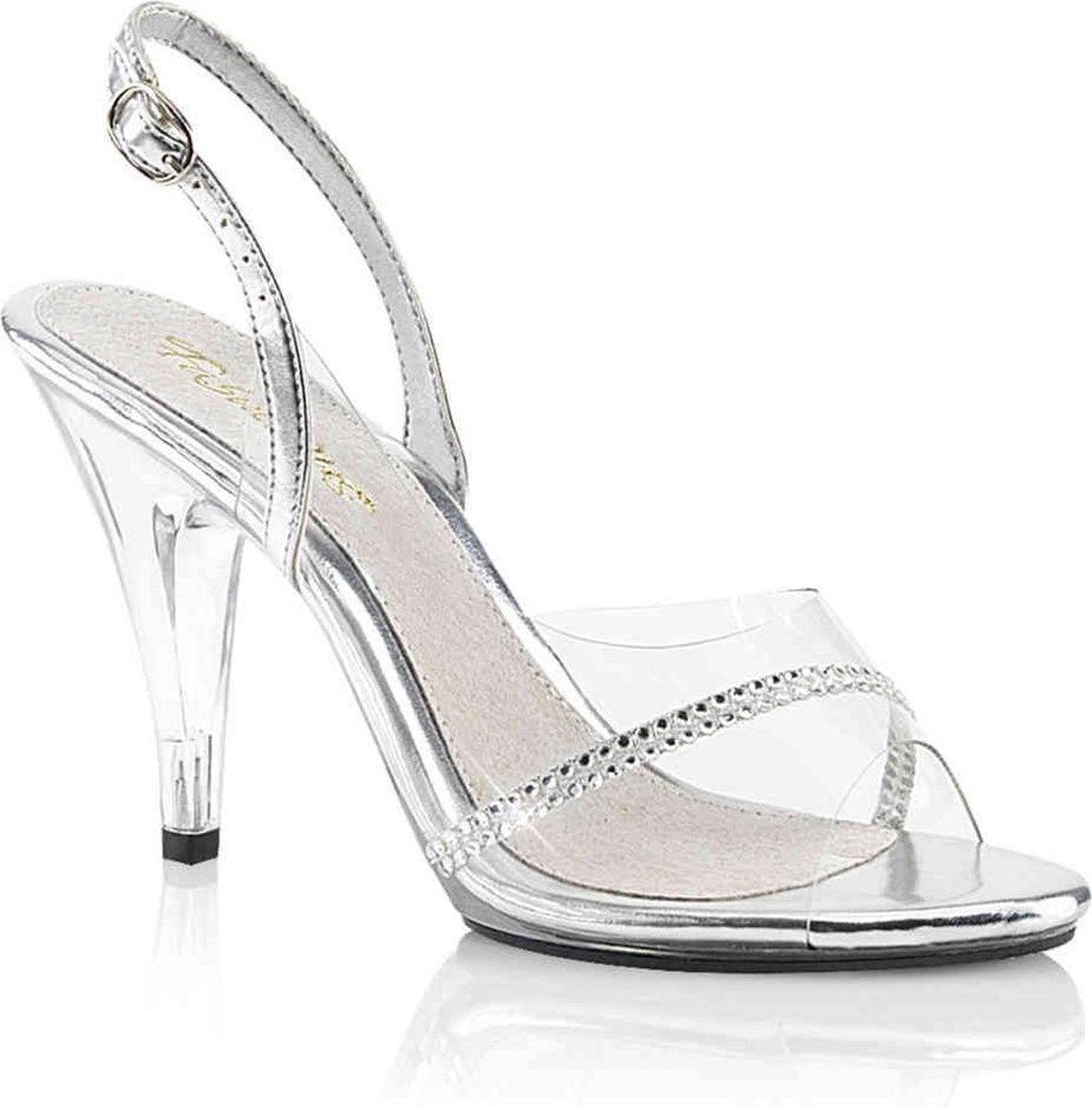 Fabulicious Hoge hakken -35 Shoes- CARESS-456 US 5 Zilverkleurig/Transparant