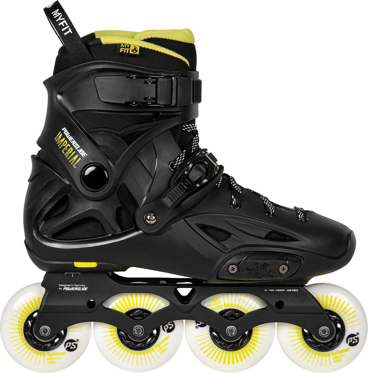Powerslide Urban Imperial Skates  Inlineskates - Maat 41/42 - Unisex - zwart/geel