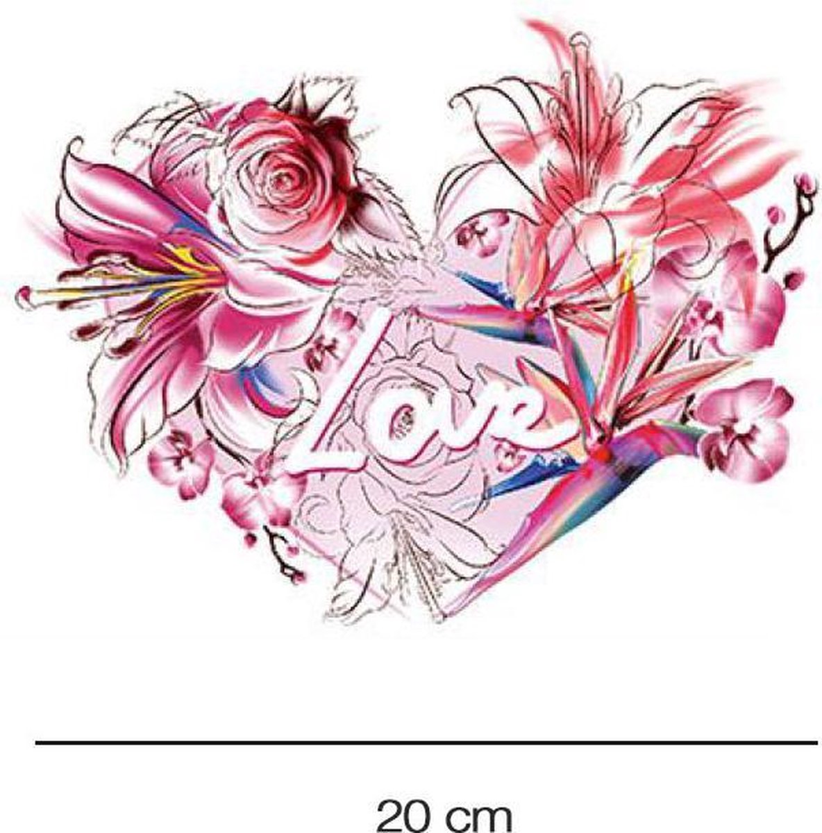 Bloemen Hart Love | Neptattoo