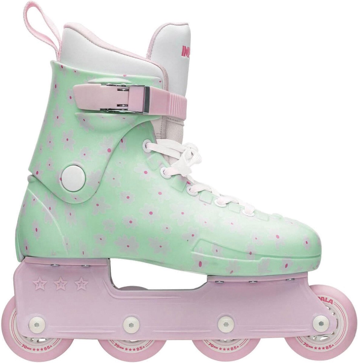 Impala Lightspeed Flower Power Inlineskates - Maat 36--CONVERTVrouwenKinderen en volwassenen - Mintgroen - Roze