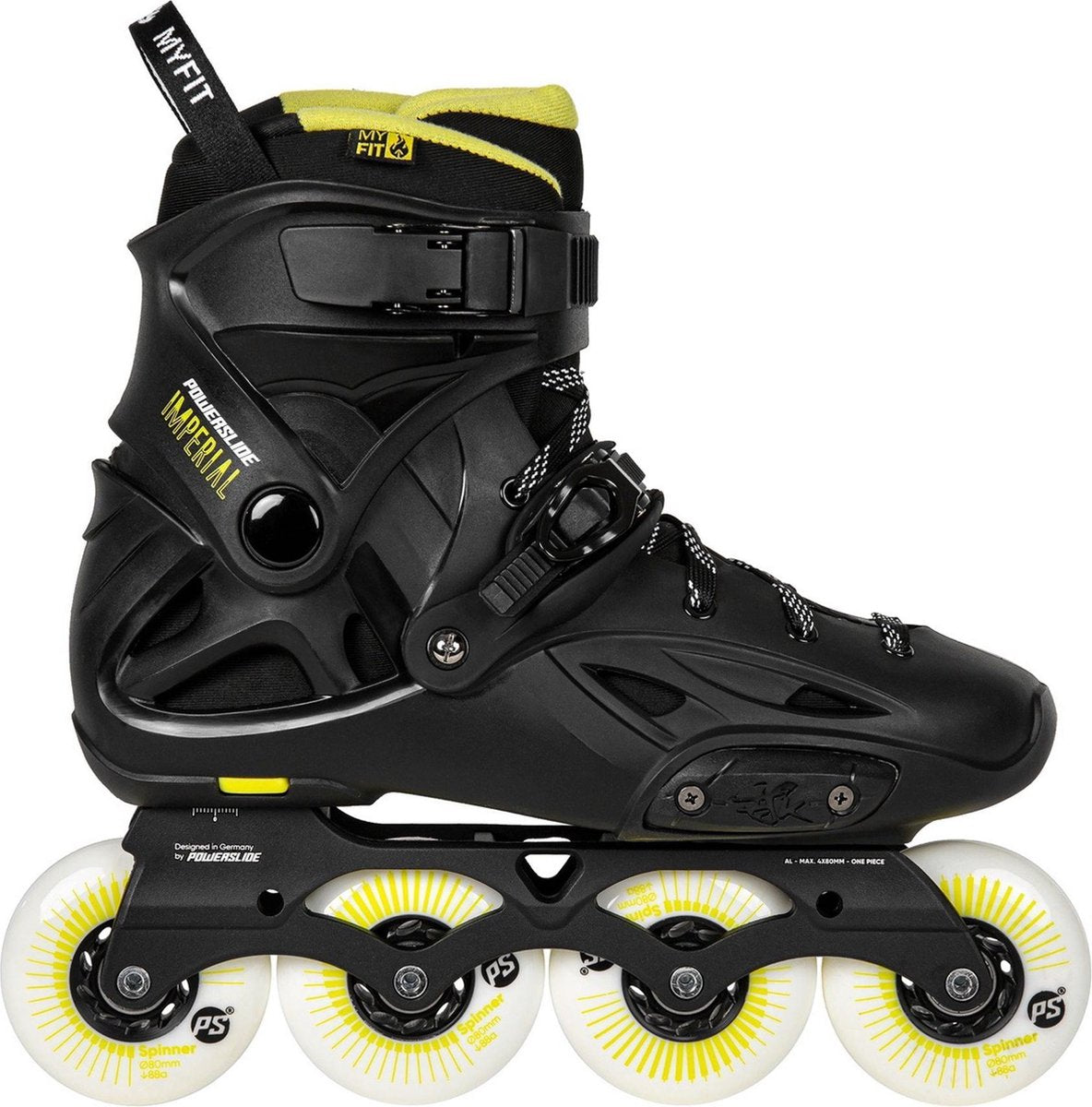 Powerslide Urban Imperial Skates  Inlineskates - Maat 37/38 - Unisex - zwart/geel