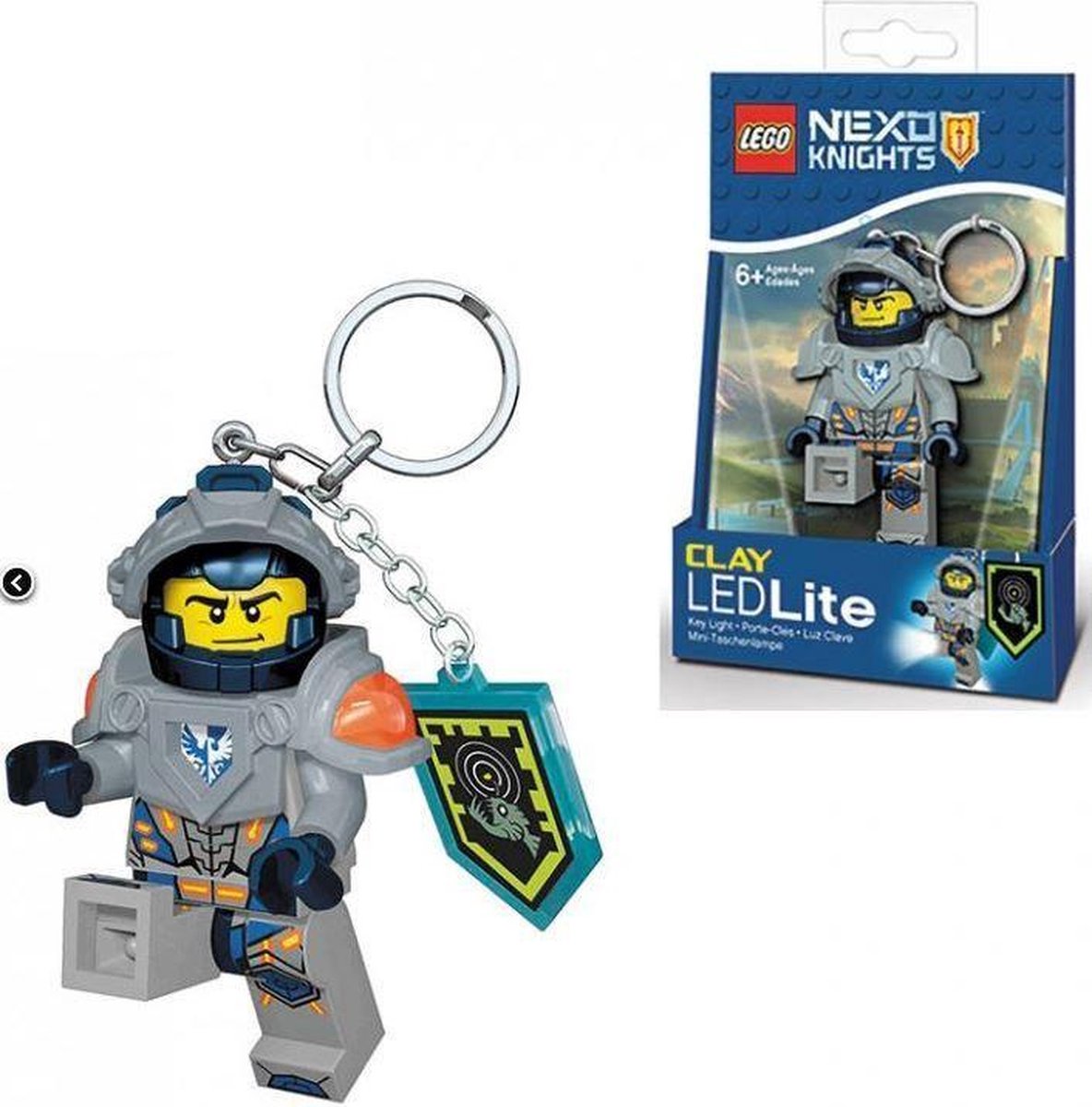 Lego nexo knights  Clay led lite keychain sleutelhanger met led verlichting